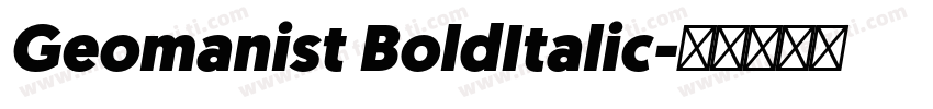 Geomanist BoldItalic字体转换